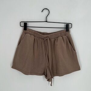 Birdy Grey High Waisted Drawstring Sweat Shorts
